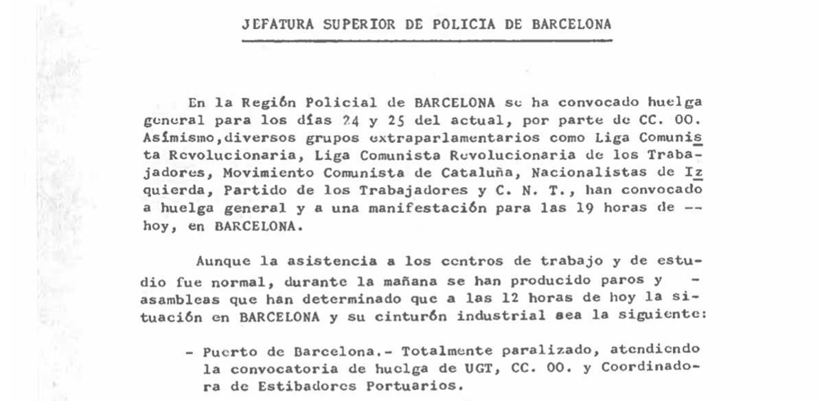 Extractos de la documentación desclasificada del 23-F sobre Catalunya.