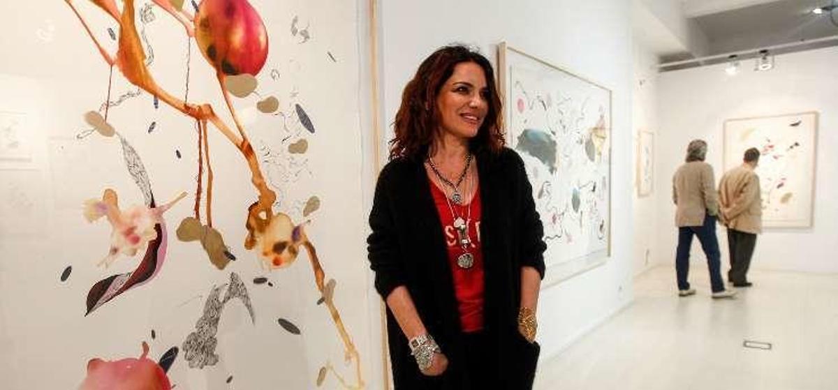 Nuria Formentí, en la inauguración de la muestra.
