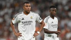 Vinicius y Mbappé, durante un encuentro de liga