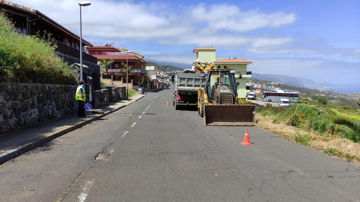 Las obras en a calle José Gregorio Yanes Dorta