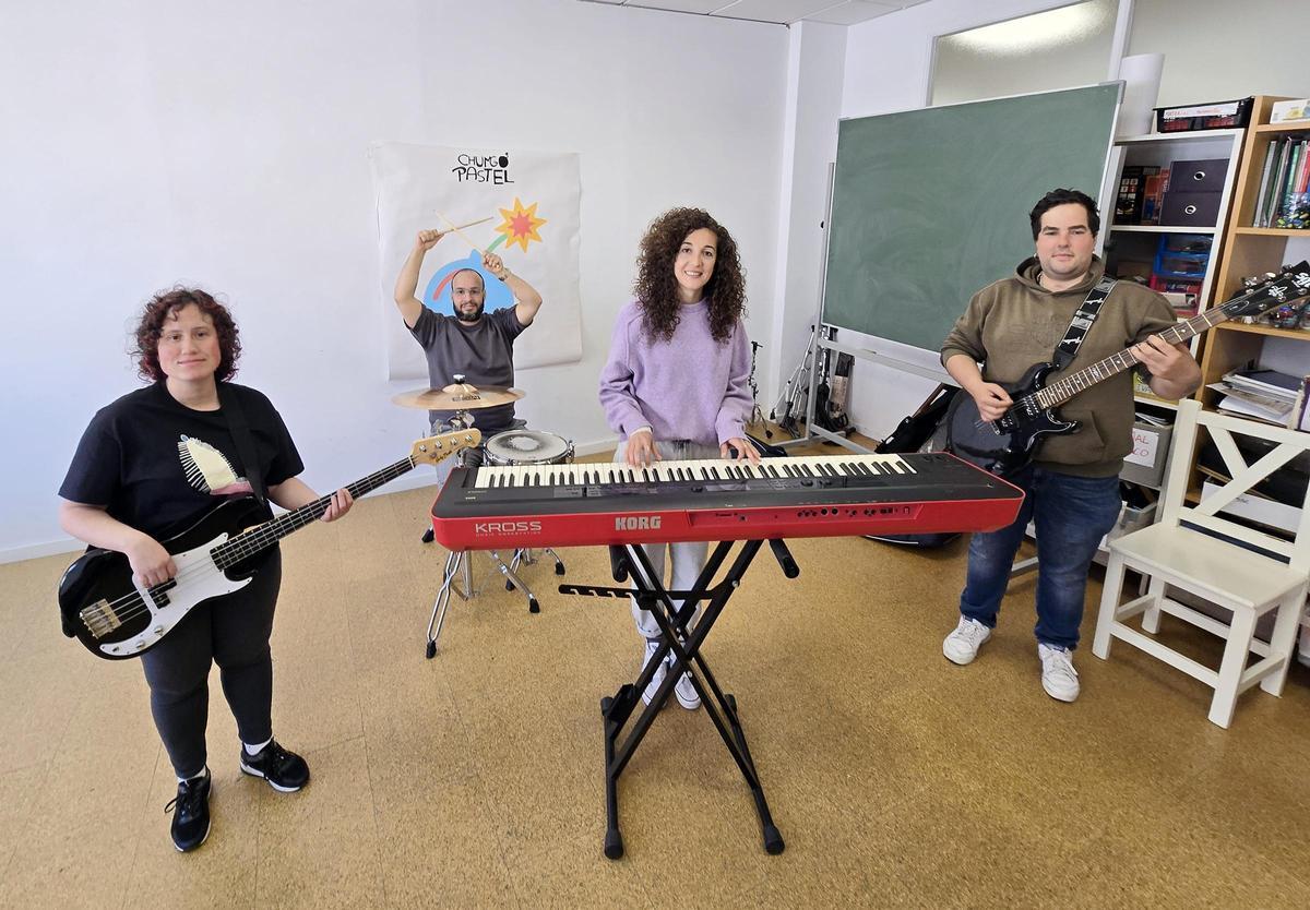 Chungo Pastel en el local de ensayo de Igualarte
