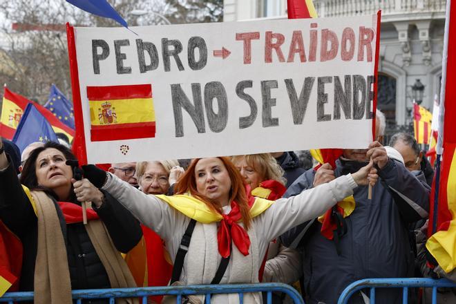 Concentración en Madrid contra la Ley de Amnistía