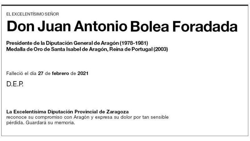 Juan Antonio Bolea Foradada