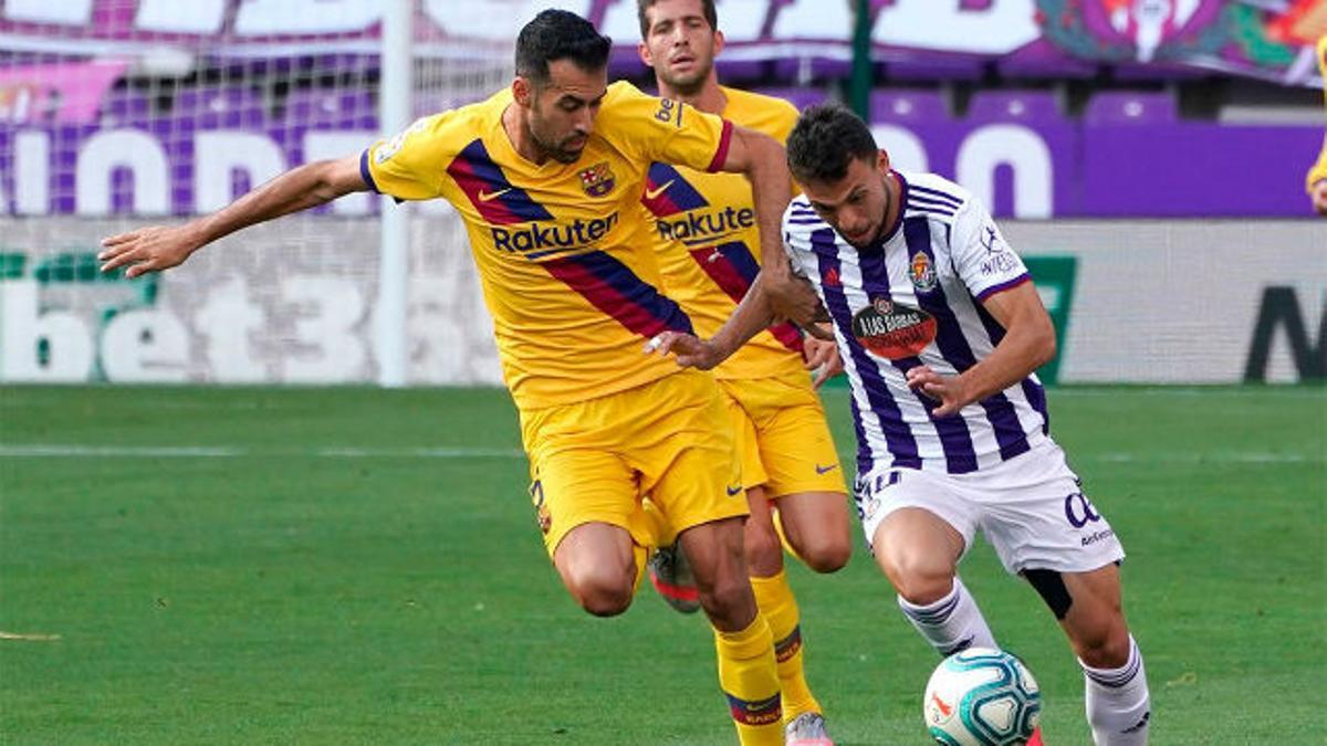 El 1x1 del Barça - Valladolid, al descanso