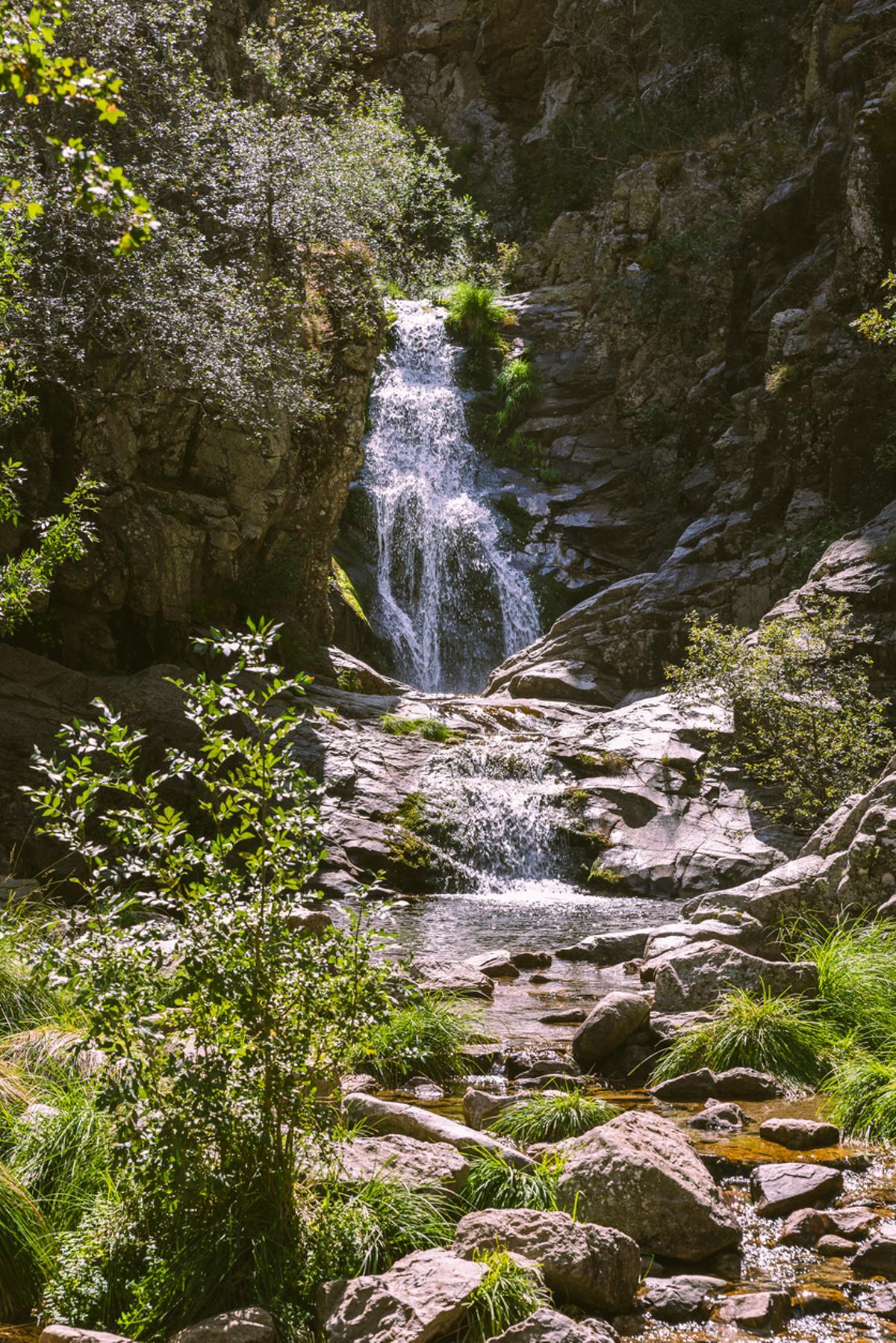Cascada del Purgatorio en la Sierra de Guadarrama, Madrid
