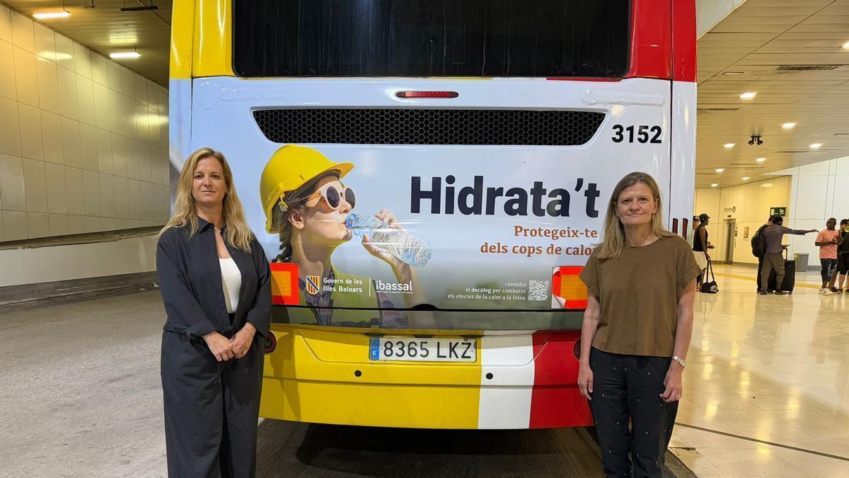 Presentación de la campaña, este lunes, en la estación intermodal de Palma