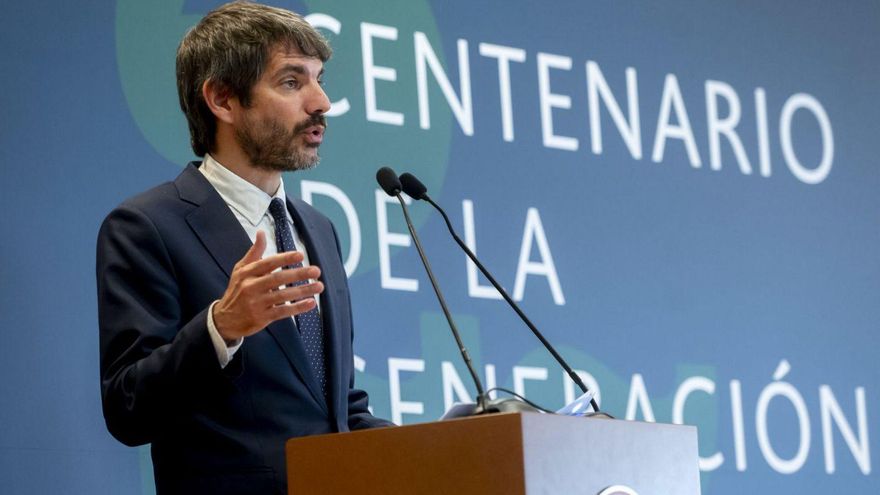 Ernest Urtasun, en la presentación, el miércoles, de la Comisión Nacional para el centenario del 27.
