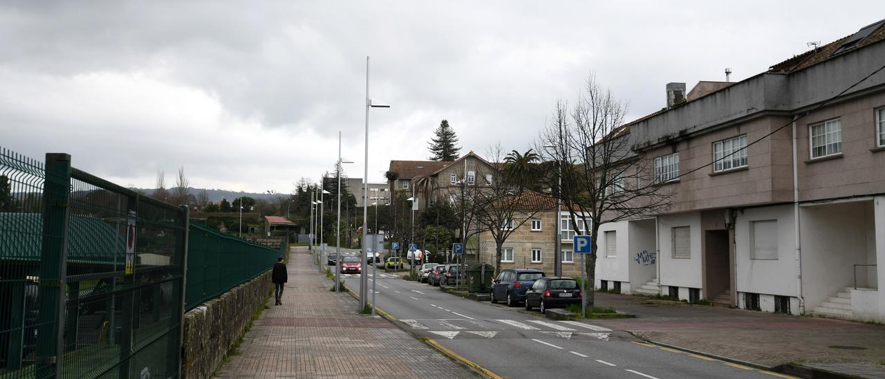 La calle Luis Braille con el colegio de la ONCE al fondo