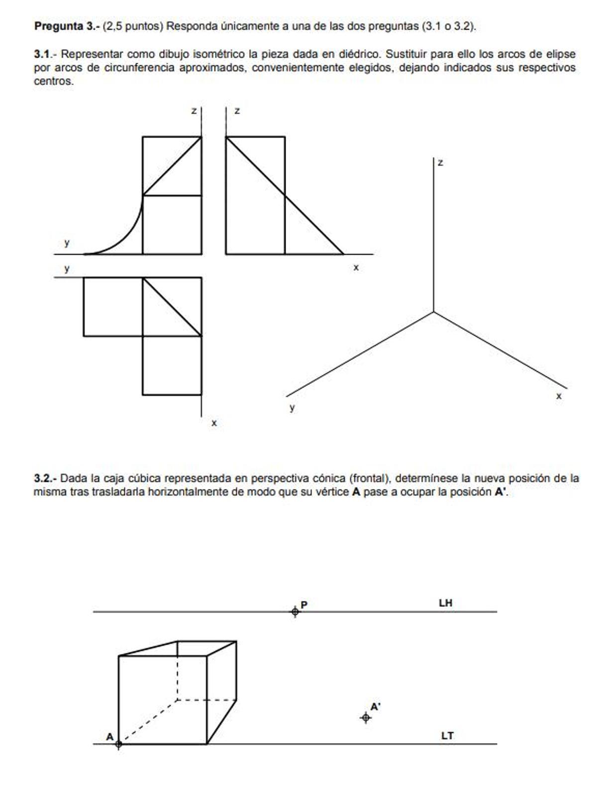 Examen de Dibujo Técnico de la convocatoria extraordinaria de la PAU de julio de Madrid