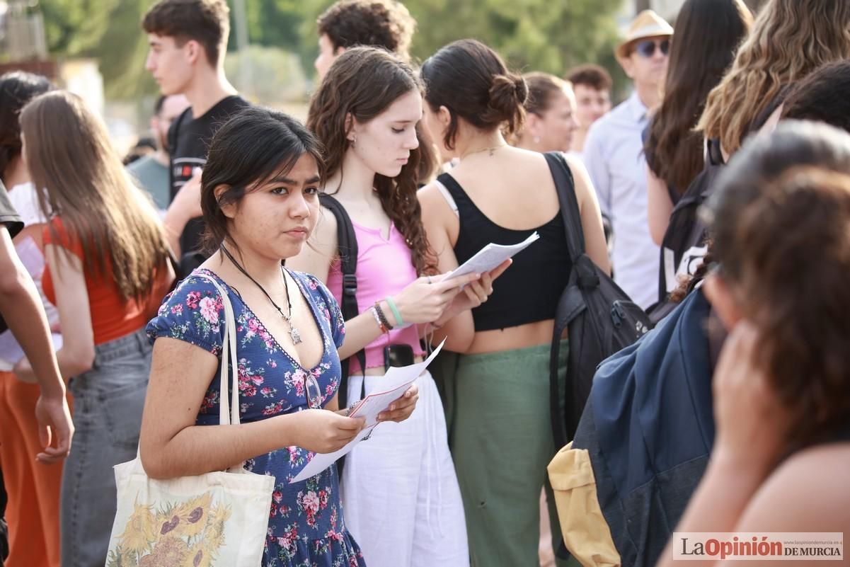 Primera jornada de la PAU en el campus de Espinardo
