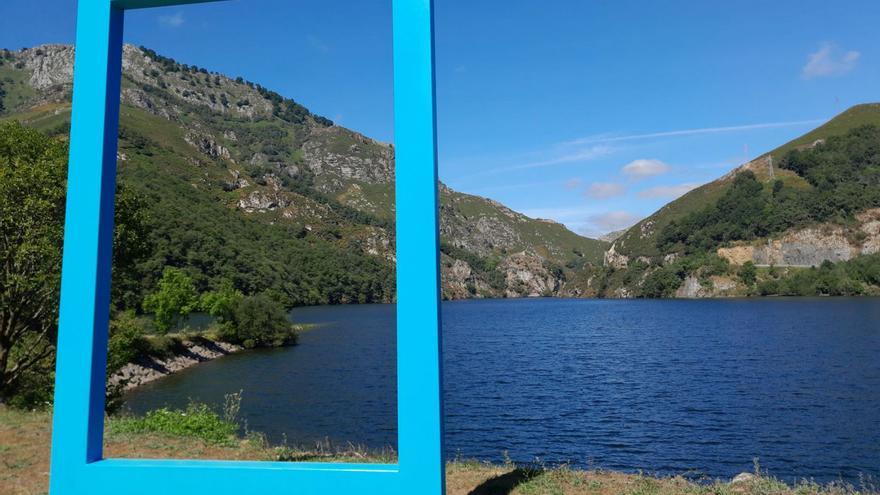 El embalse de Rioseco (Sobrescobio), desde el que se bombea agua al de Tanes (Caso).