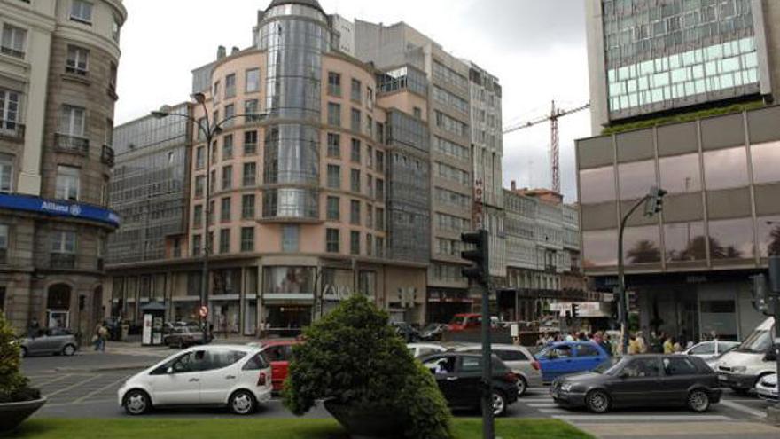 Plaza de Mina, en A Coruña.