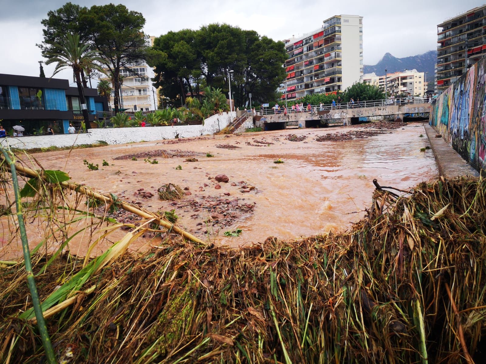 Impactantes imágenes del aguacero caído en Benicàssim