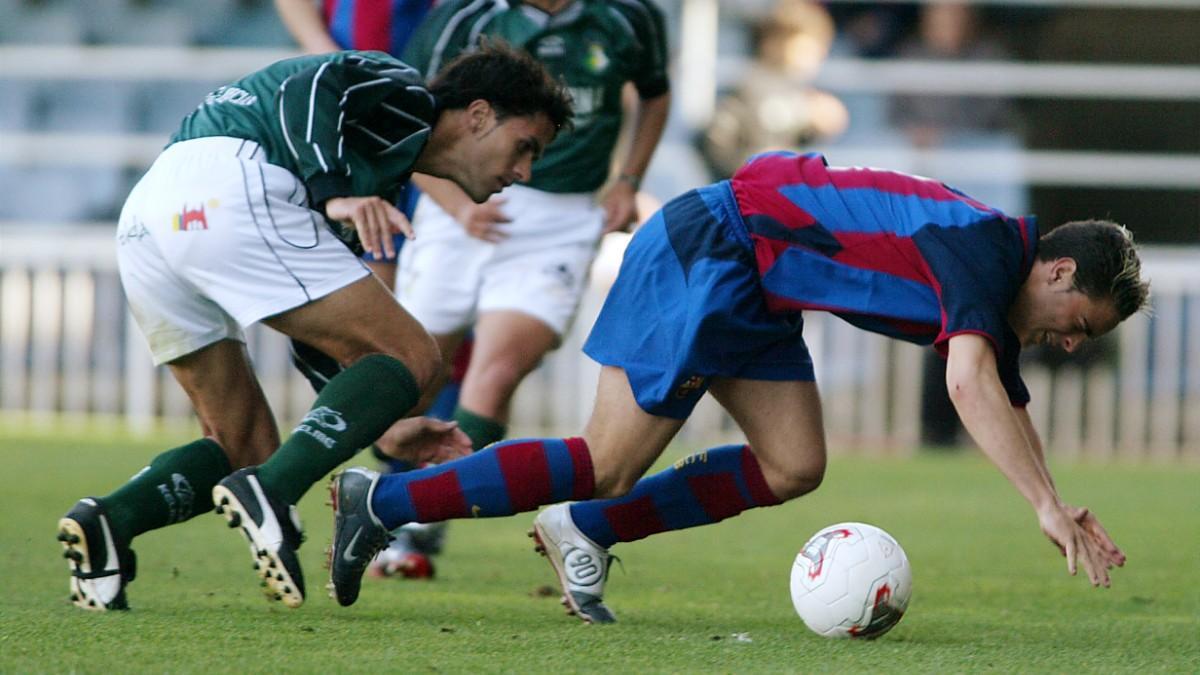 David García en un Barça B-Novelda