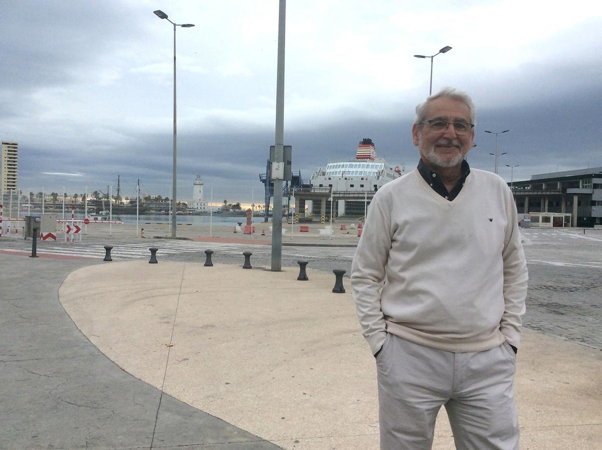 Francisco Cabrera Pablos, en el Puerto de Málaga.