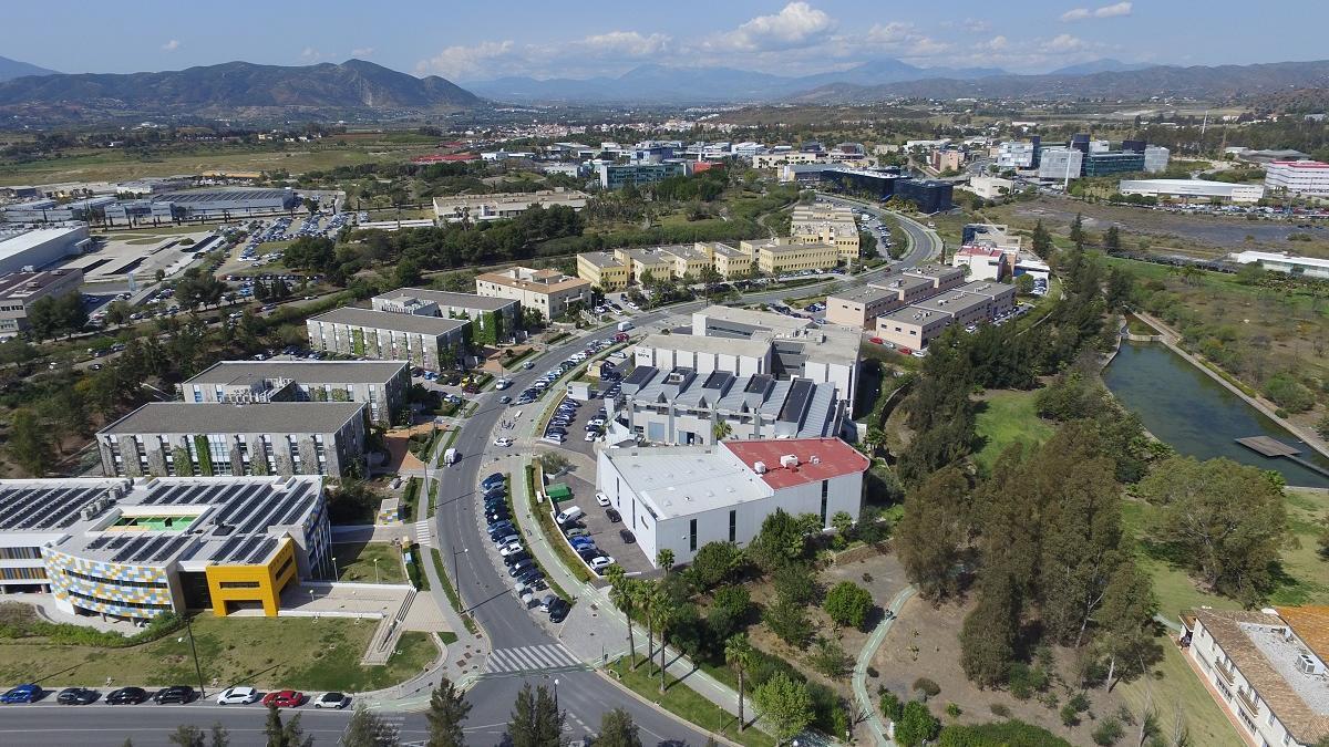 Una vista panorámica del Parque Tecnológico de Andalucía (PTA) en Málaga.