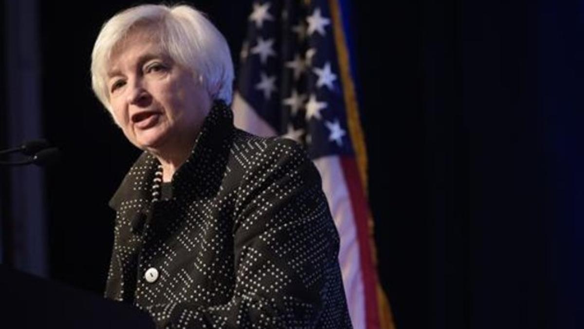 Janet Yellen, la presidenta de la Reserva Federal (Fed), ayer en Washington.