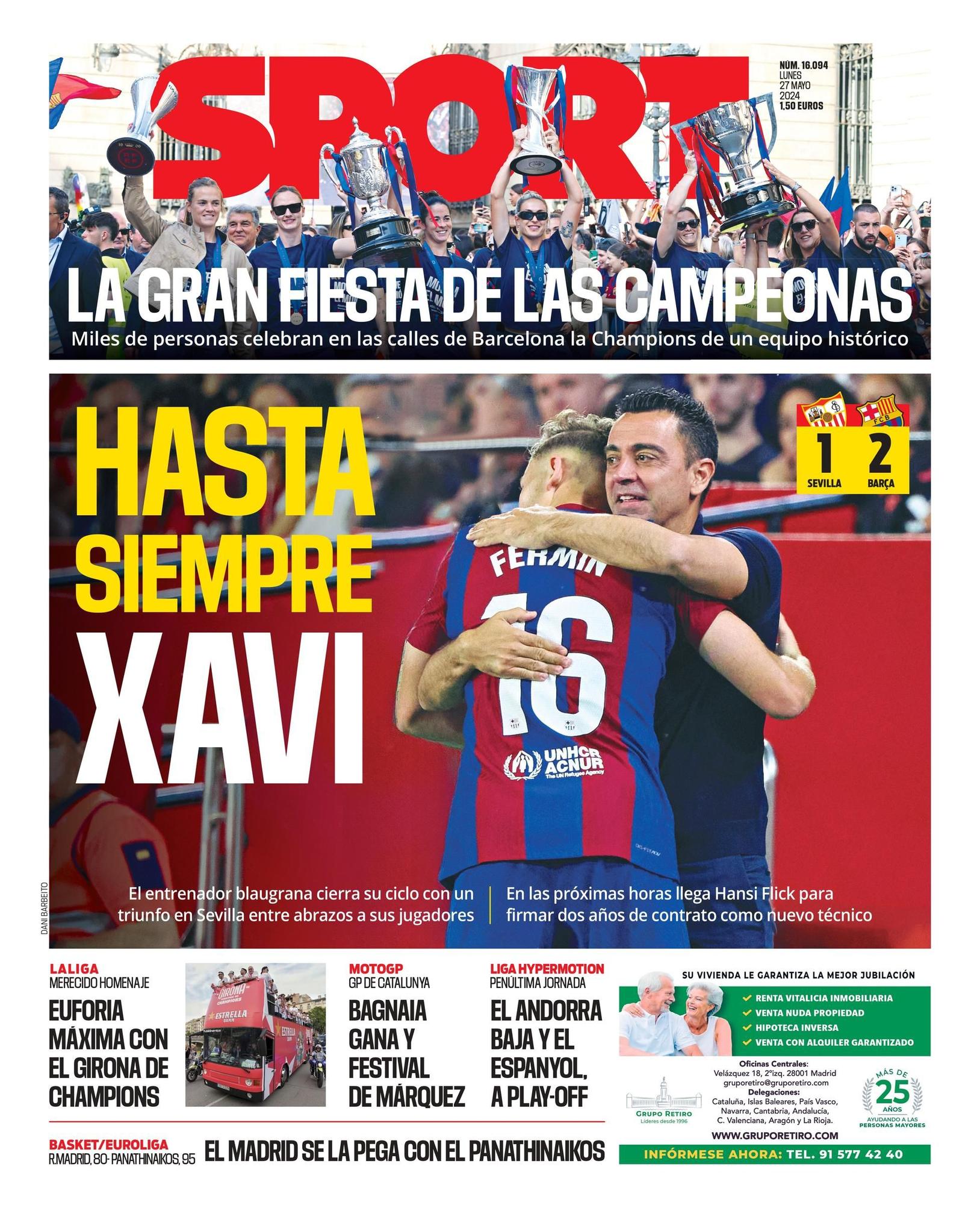 La portada de SPORT de hoy