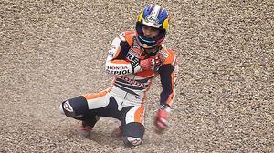 L’aparatós accident sofert pel líder de MotoGP en els assajos del Gran Premi d’Alemanya, a Sachsenring.