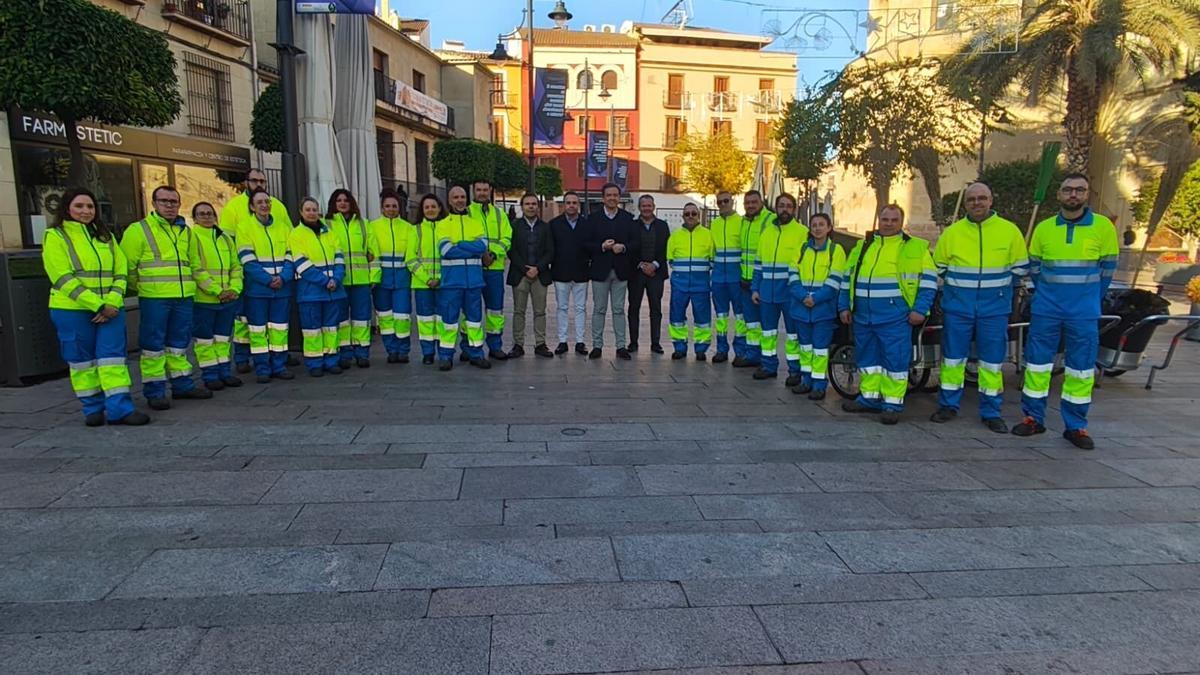 Presentación del nuevo servicio de limpieza viaria de Lucena, adjudicado a Urbaser.