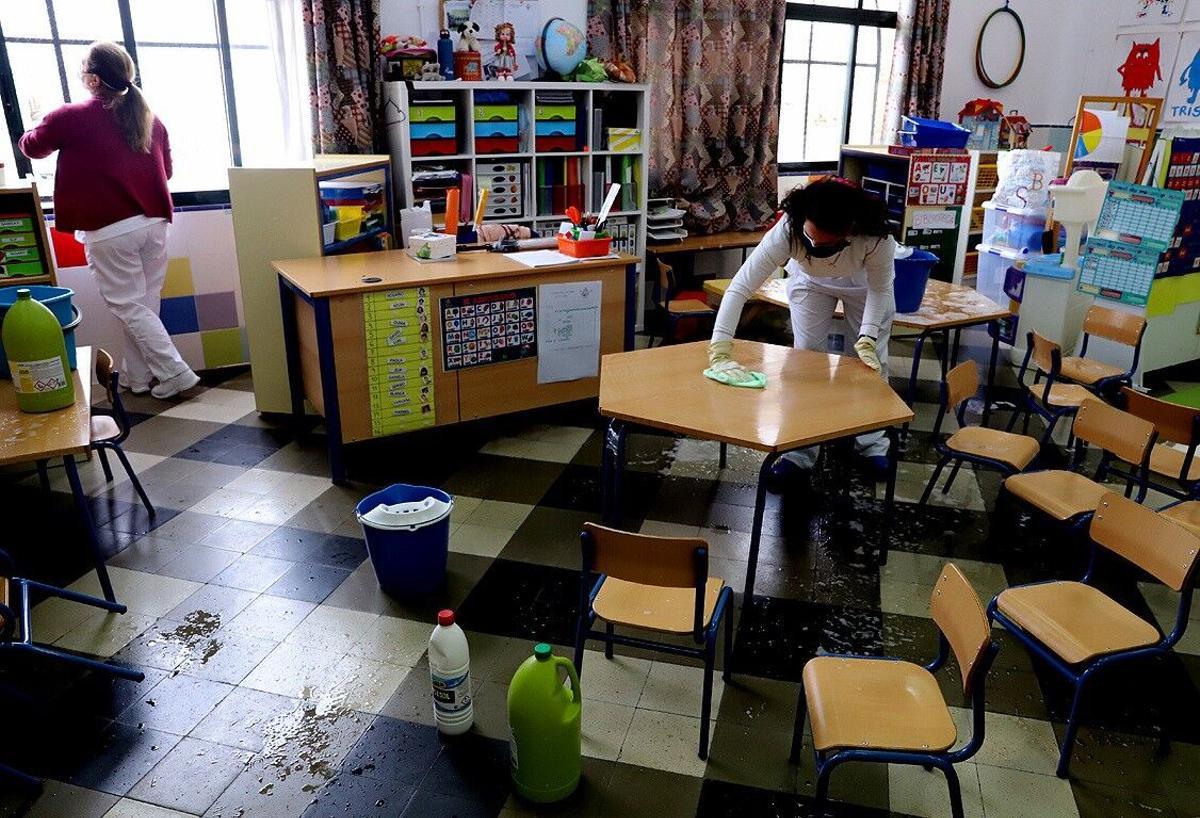 El Gobierno de José Luis Sanz aprueba este miércoles la privatización de la limpieza de colegios.