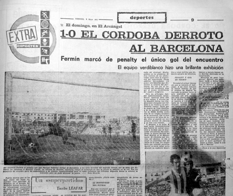 Los ocho Córdoba-Barça en Primera