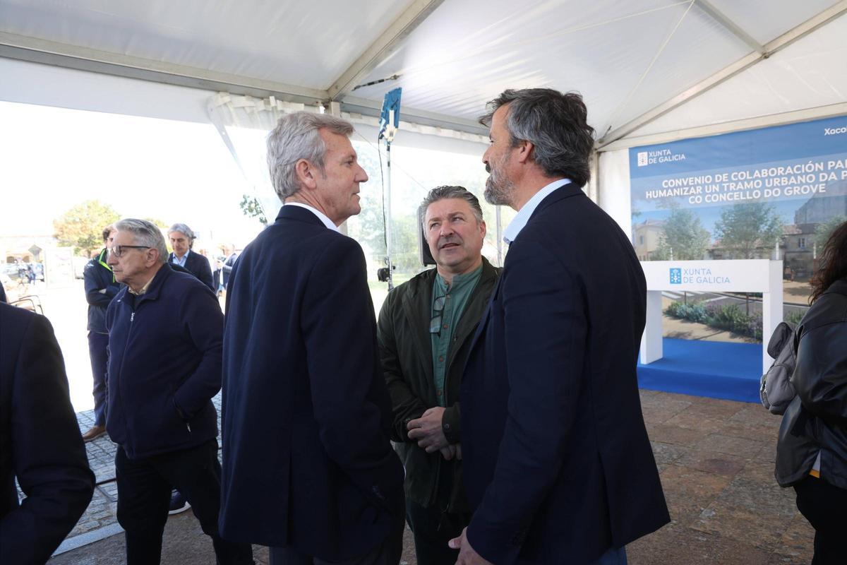 Alfonso Rueda en O Grove: una visita con mucha chicha política