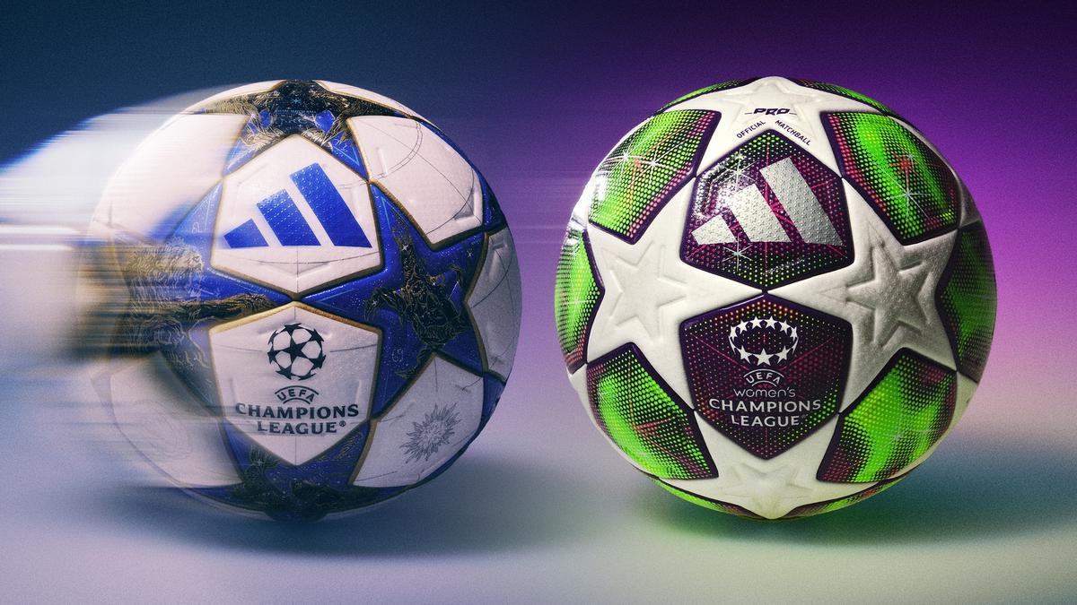 Los nuevos balones oficiales para la fase de grupos de la UEFA Champions League y la UEFA Women's Champions League 25/26