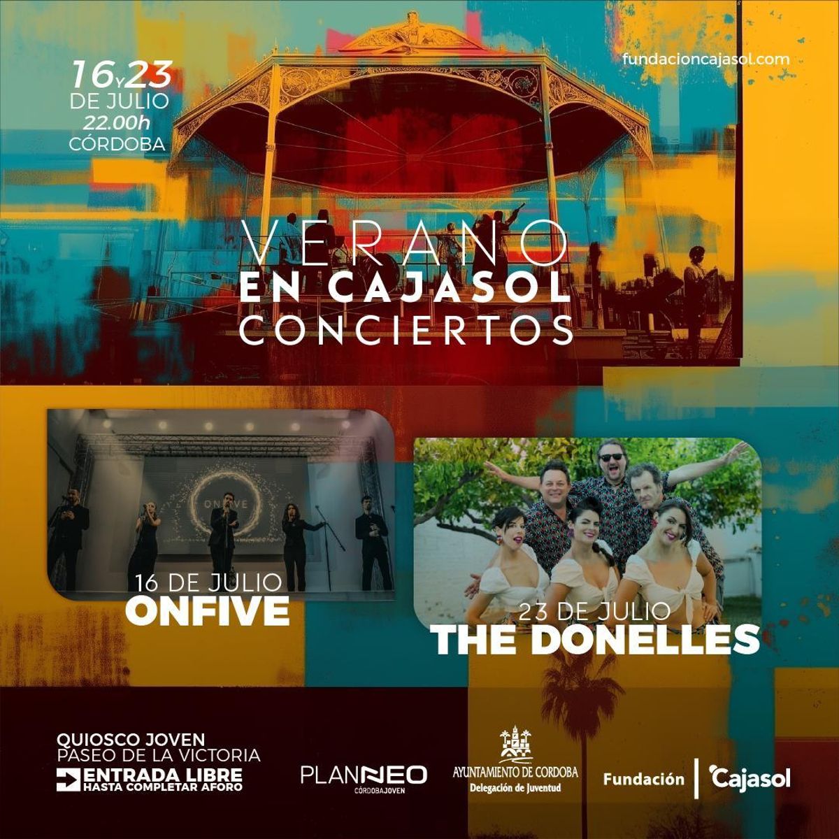 Cartel del ciclo de conciertos veraniegos organizado por Fundación Cajasol.