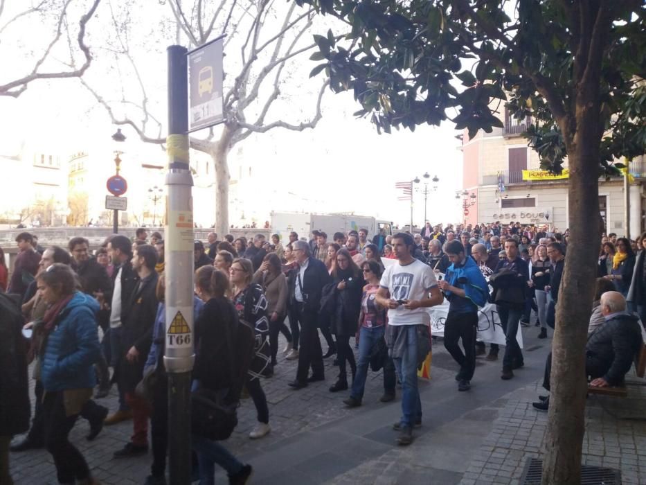 Manifestació en suport al noi encausat pel tall a les vies del tren