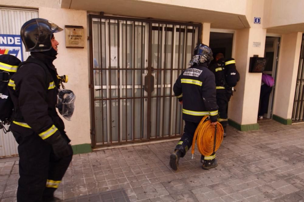 Incendio en una casa del barrio de Arenales