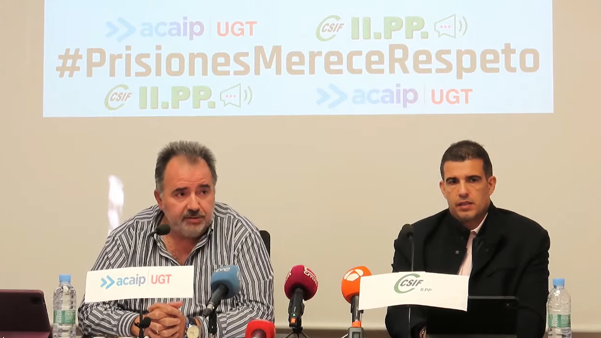 Rueda de prensa de funcionarios de prisiones el 4 de noviembre de 2021