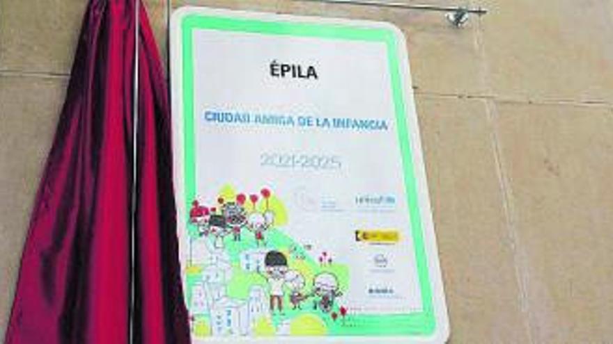 Épila tiene el reconocimiento de Ciudad Amiga de la Infancia por Unicef. | SERVICIO ESPECIAL