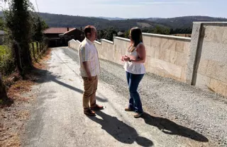 Crespo y Canda visitan el ensanche del vial de A Xesta
