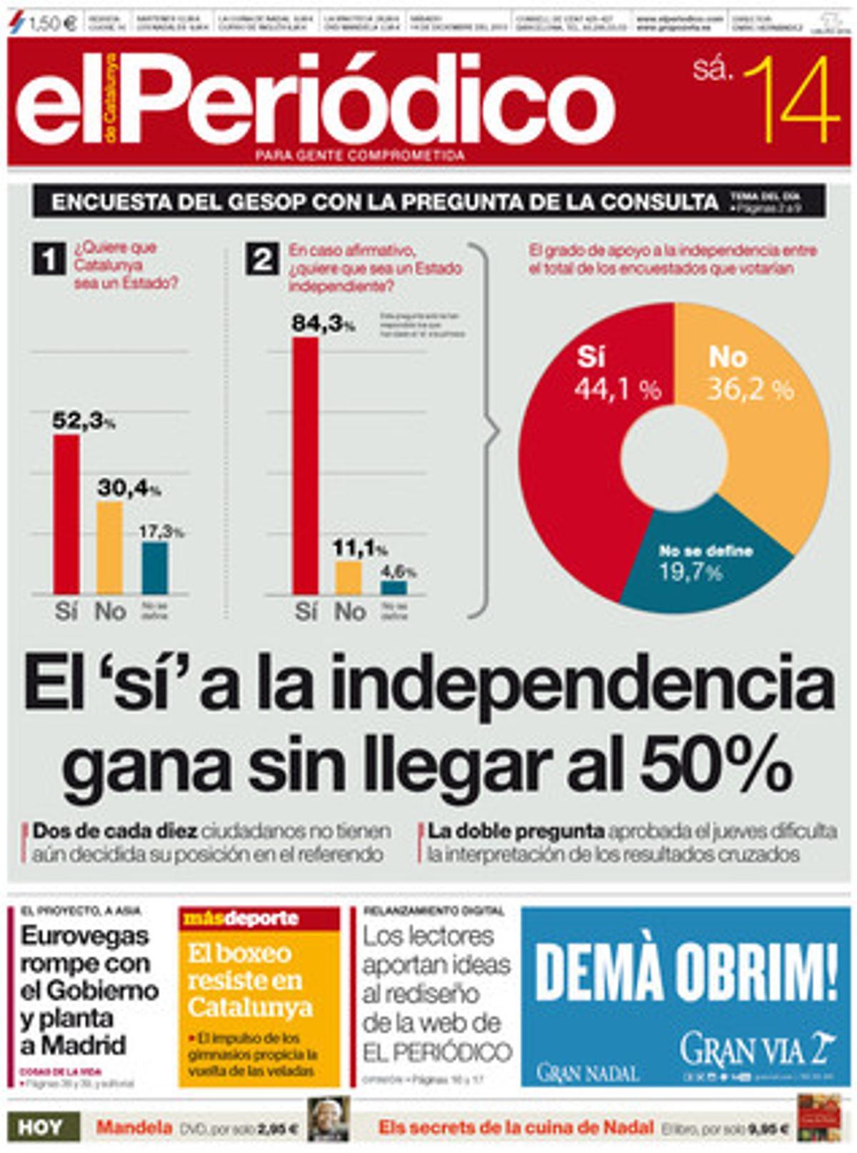 EL PERIÓDICO, 14-12-2013. EL PERIÓDICO, 14-12-2013.