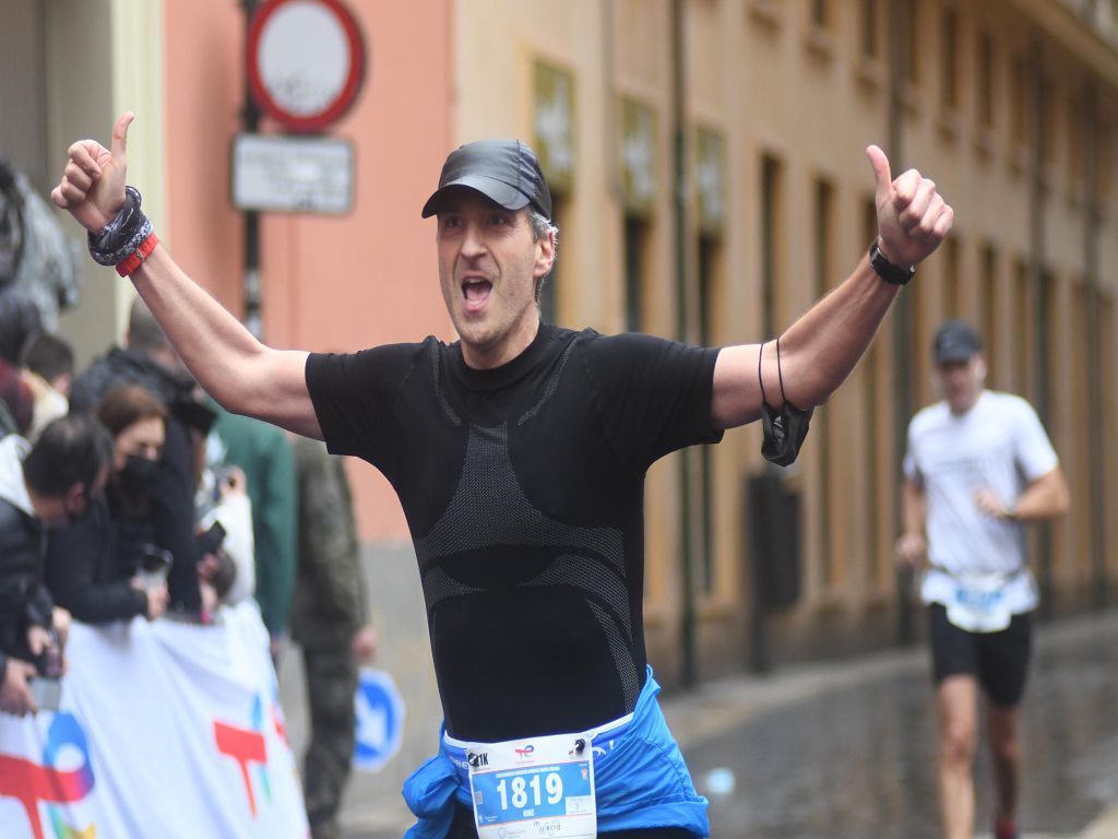 Llegada y podios de la 10k, la media maratón y la maratón de Murcia (I)