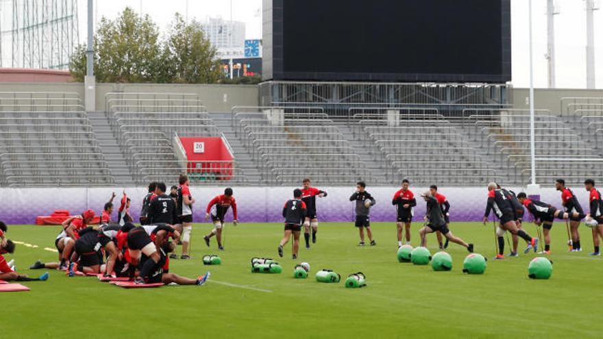 Entrenamiento de una selección en el Mundial de Japón.