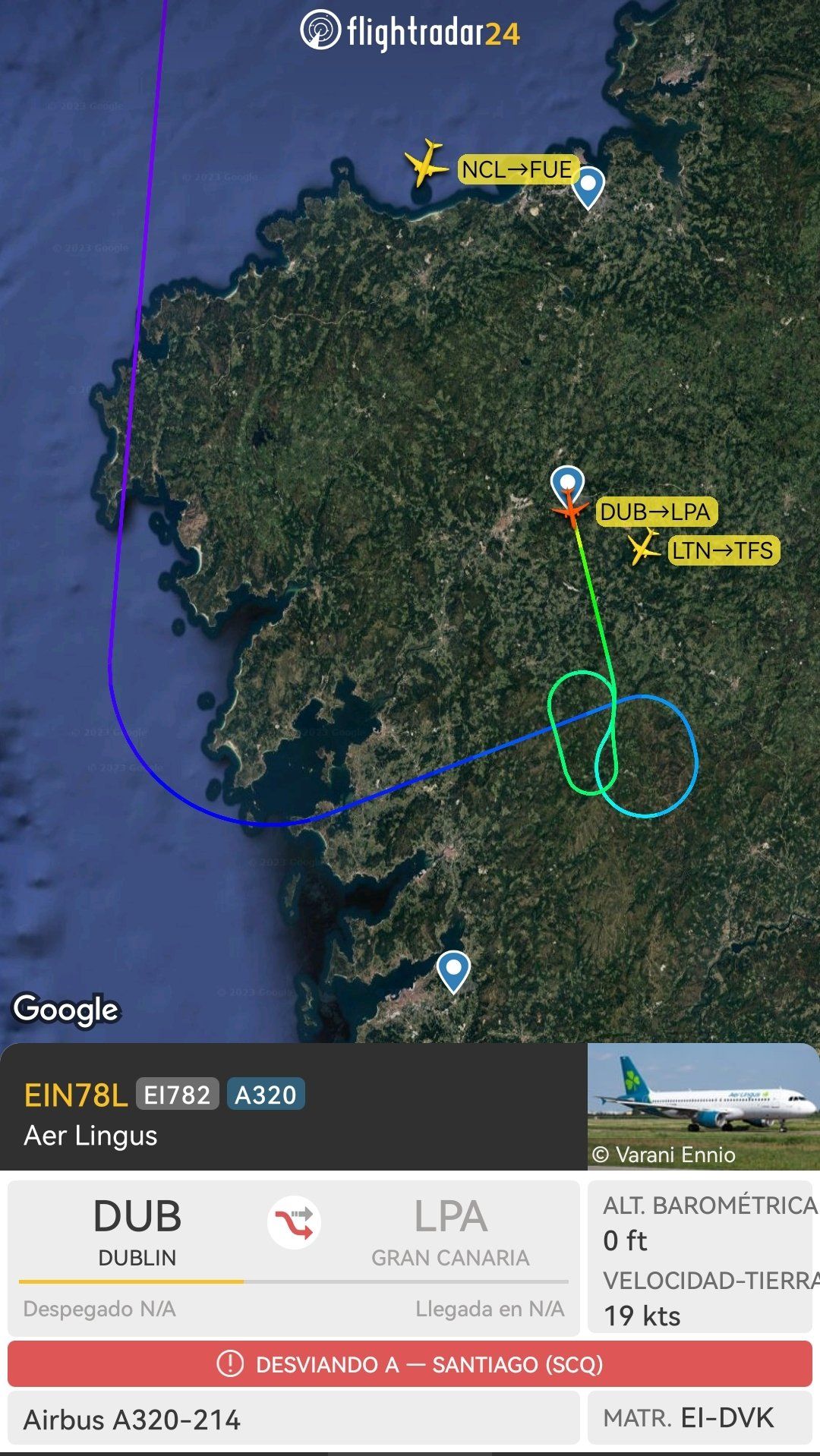 Desvío del vuelo