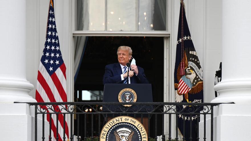 Donald Trump, en el balcón de la Casa Blanca