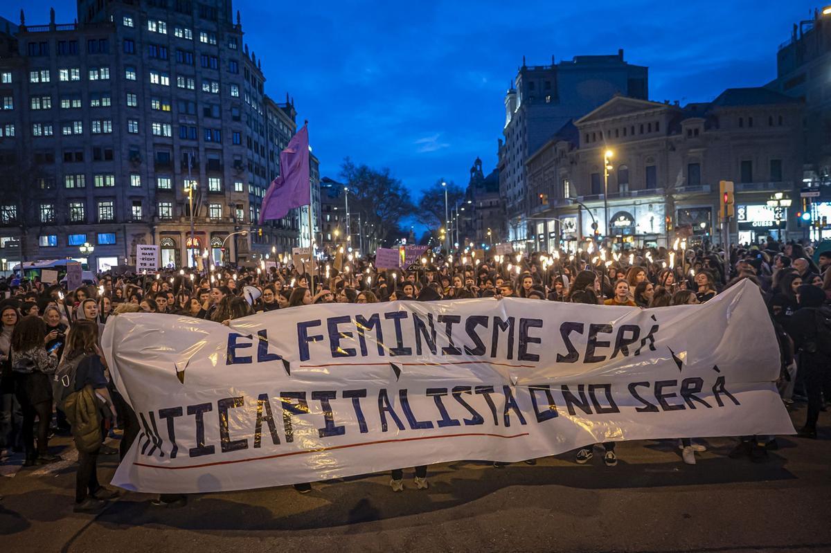 Manifestación del 8M en Barcelona