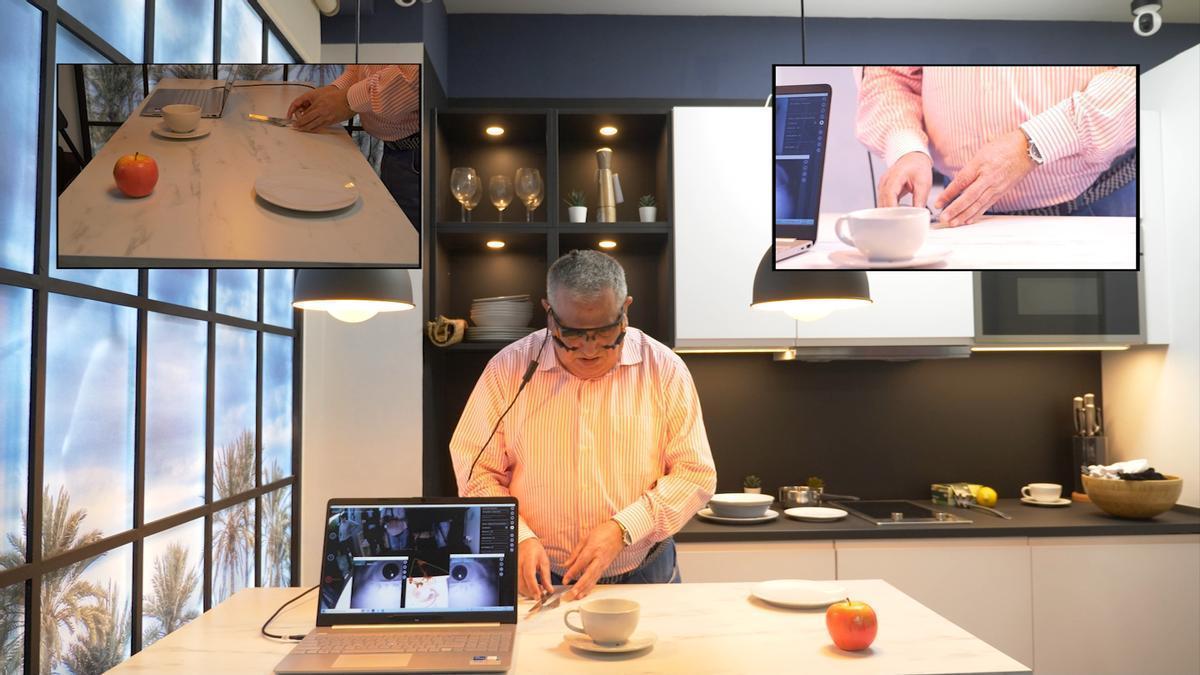 La UMH de Elche expone cómo la persona invidente puede identificar objetos