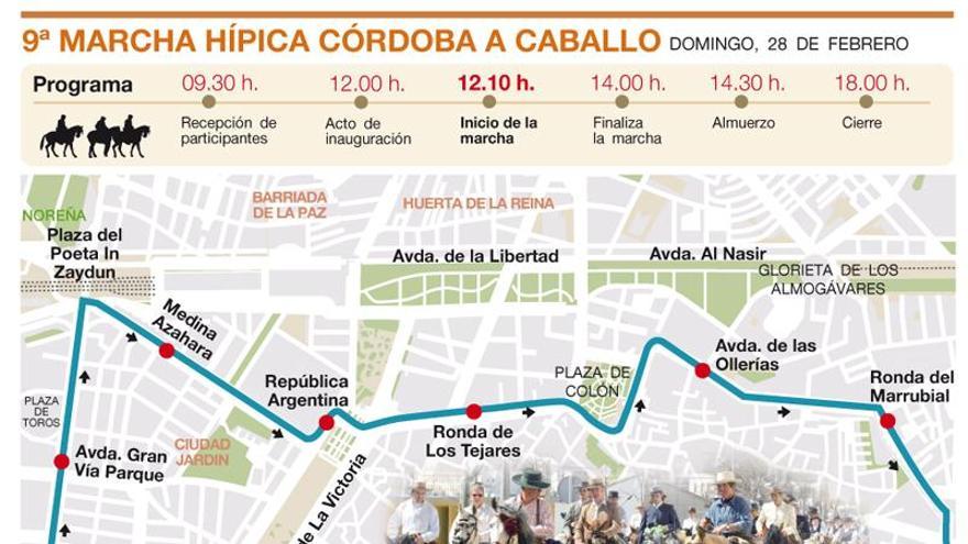 La marcha hípica &#039;Córdoba a caballo&#039; llegará hasta la avenida de Barcelona