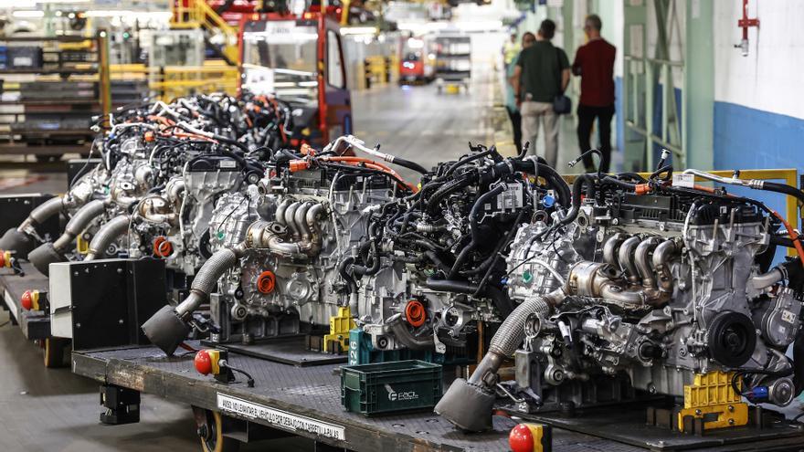 Piezas en la fábrica de Ford en Almussafes.