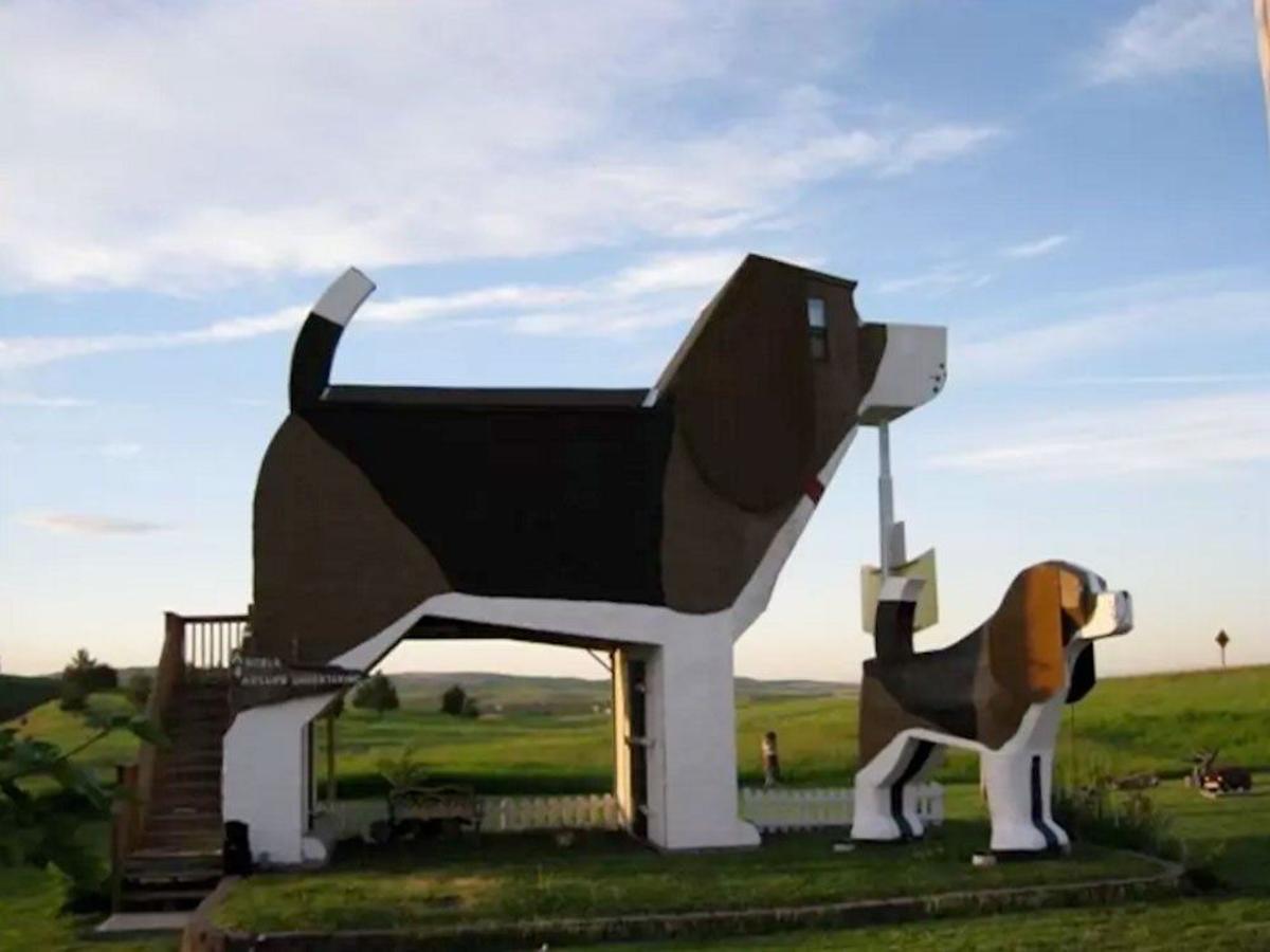 Casa con forma de perro en EE.UU