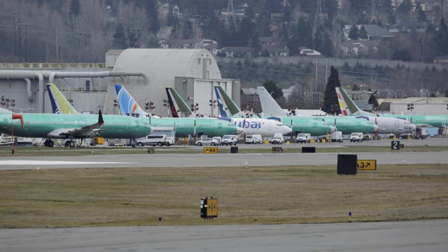 Diversos Boeing 737 aparcats a l&#039;espera de que puguin tornar a volar