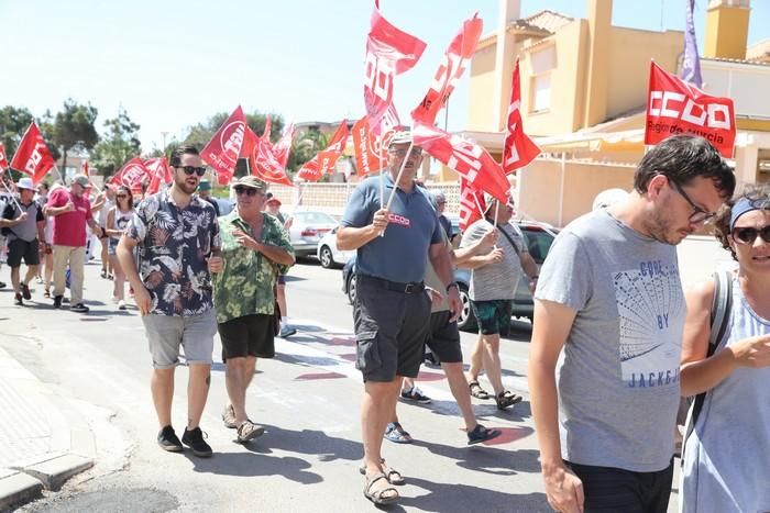 Protesta del sector de la hostelería en La Manga