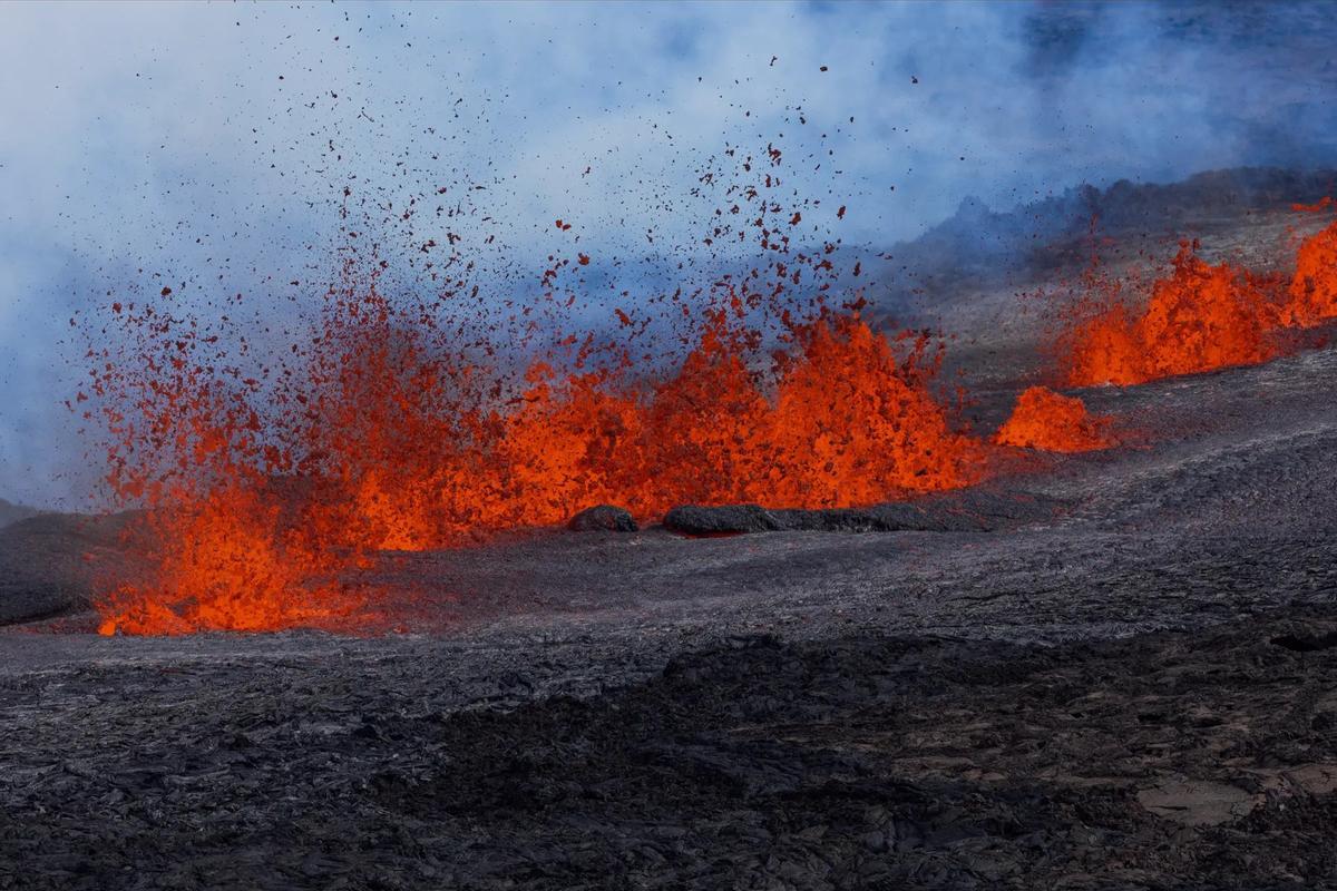 Lava en la erupción