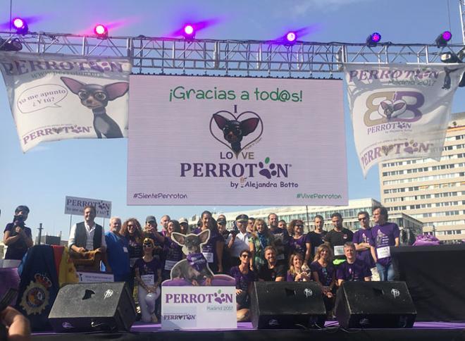 Final de la sexta carrera Perrotón en Madrid