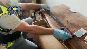 Uno de los machetes incautados a miembros de los DDP durante la Operación Lamino.