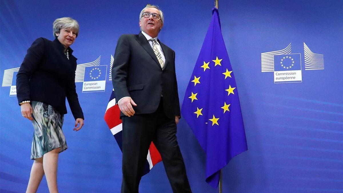 Juncker recibe a May, este lunes 4 de diciembre, en Bruselas.